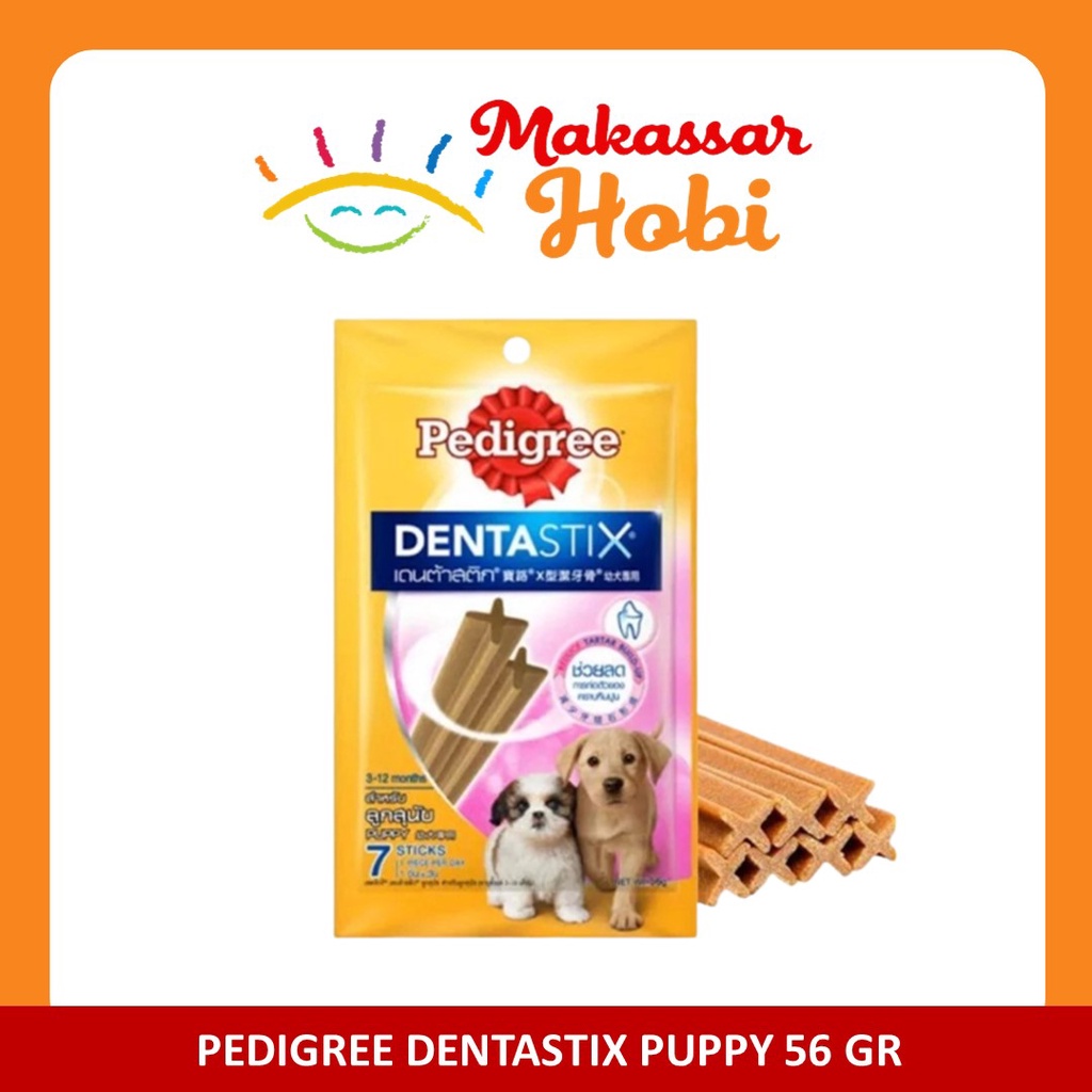 Pedigree Dentastix Puppy 56gr Denta Stix Snack Makanan Anjing Dental