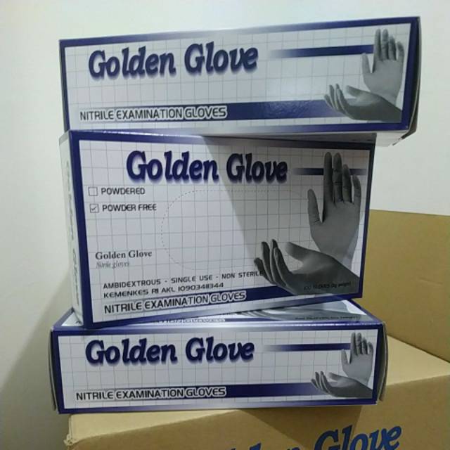 golden nitrile gloves