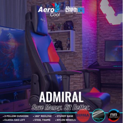 AeroCool Admiral Gaming Chair - CHAMPION RED