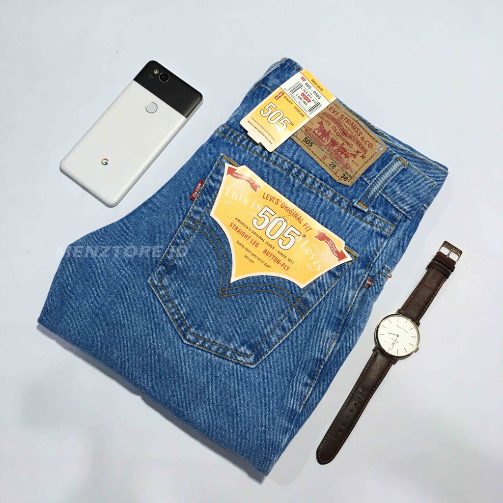 Celana Jeans Pria Standar Straight Jeans Cowok Jens Pria Reguler Bahan Tebal Murah