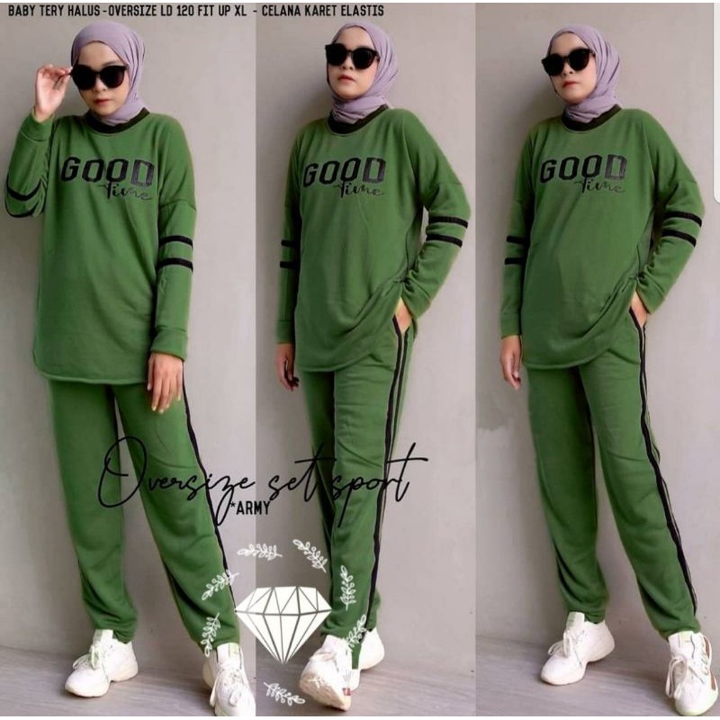 SET CELANA GDTIME, BABYTERRY, GAMIS, HIJAB, MUSLIM, SETELAN OLAHRAGA
