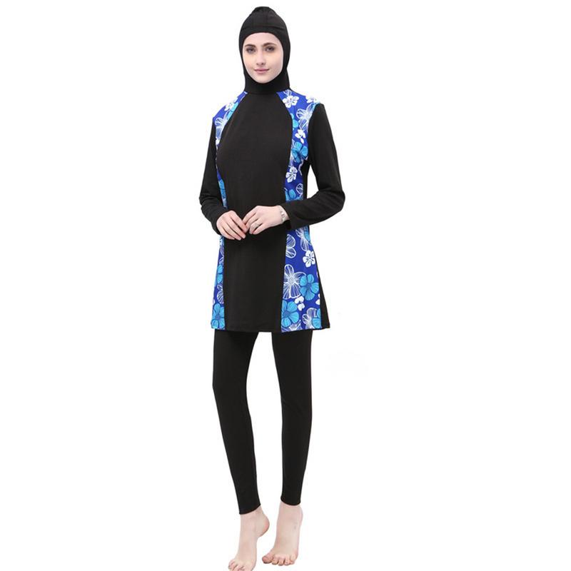 Jual KZEMuslim Swimsuit Plus Size Islamic Swimwear Women Full Face
