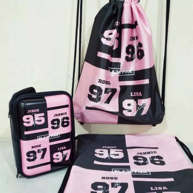 

Paket tas serut dan hpo t4 pensil Kpop BLACK PINK Numbers, Lebih Hemat
