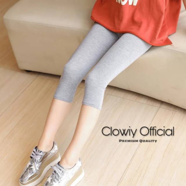 Clowiy Legging Pendek Rayon Kaos