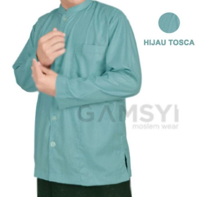 Baju Koko Putih Polos jumbo/KOKO DEWASA LENGAN PANJANG/Koko Gamsyi
