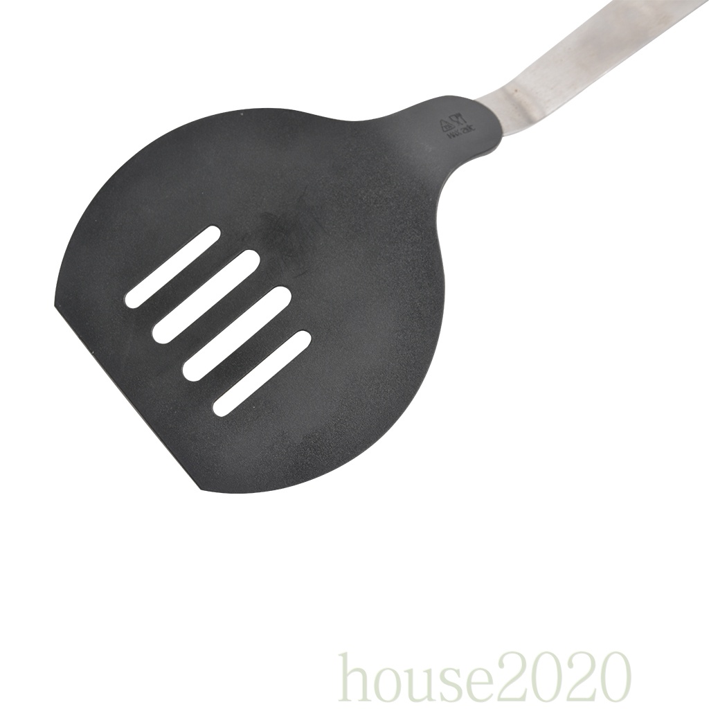 [HOUSE2020]Spatula Slotted Nylon Egg Turner with Stainless Steel Handle Non-Stick Pancake Flipper Tool for Kitchen