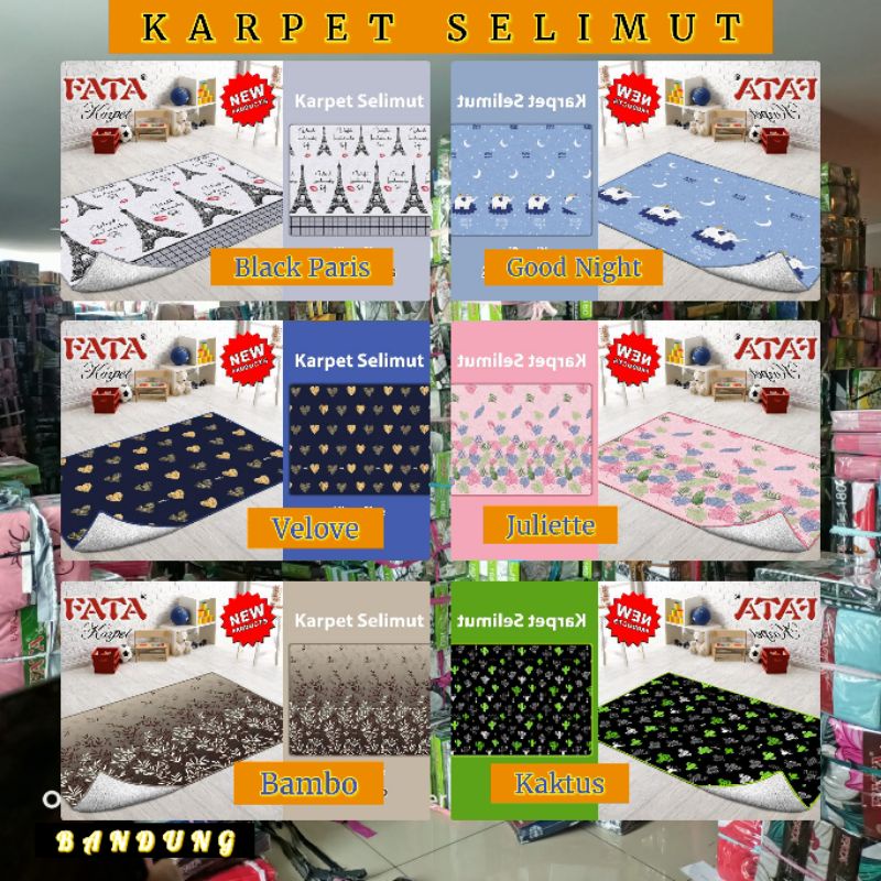 Grosir  &  Eceran karmut  ✓  KARPET SELIMUT  /  Fata  Size  190X190 CM