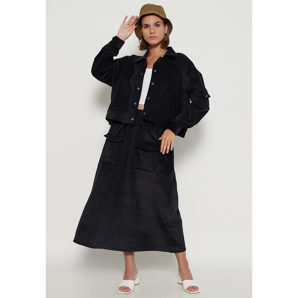 

NONA Harvey Jacket Navy - Jaket Corduroy