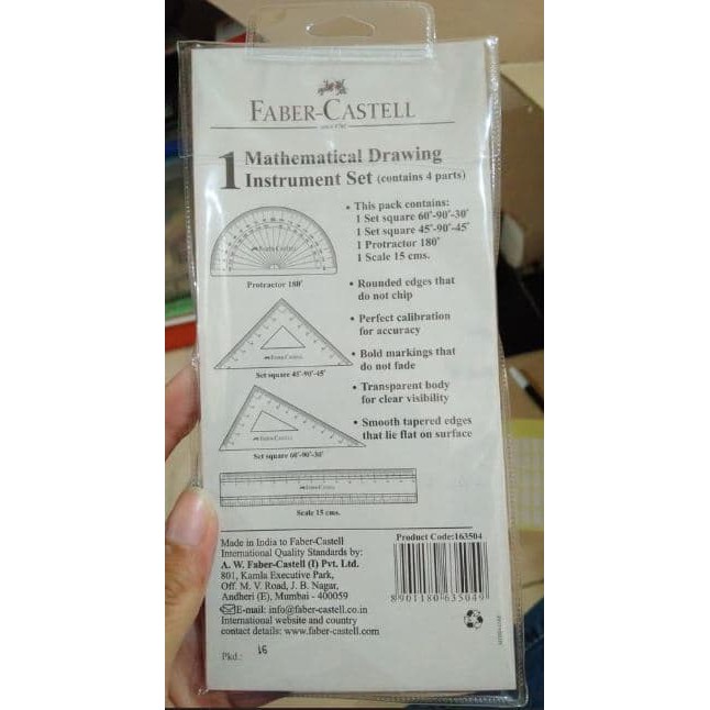 

Penggaris Set Faber Castell Mathematical Drawing