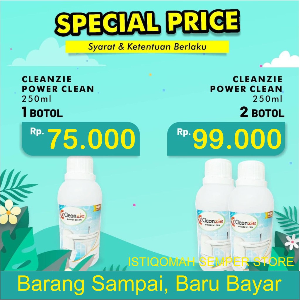CLEANZIE POWER CLEAN PEMBERSIH AJAIB, KERAK KERAMIK KAMAR MANDI, KERAK TOILET, PORSELEN KAMAR MANDI