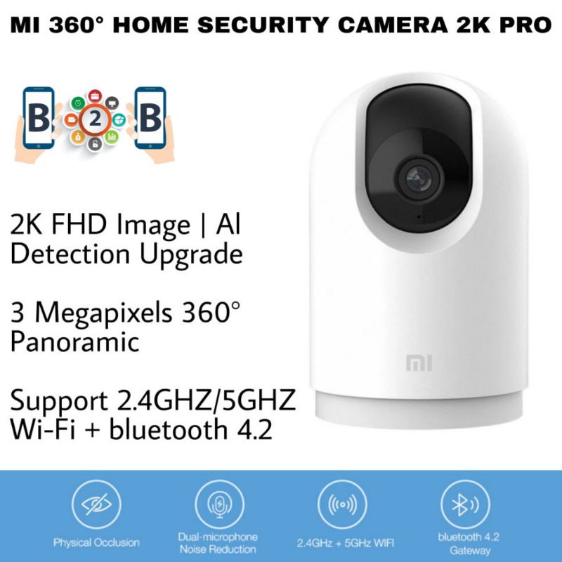 Smart Home Security Camera 360 2K Pro Kamera CCTV IP Cam