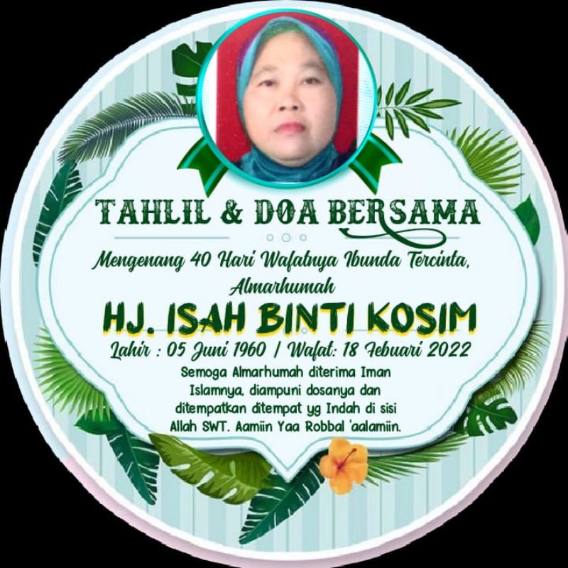 STIKER LABEL BULAT ACARA TAHLILAN