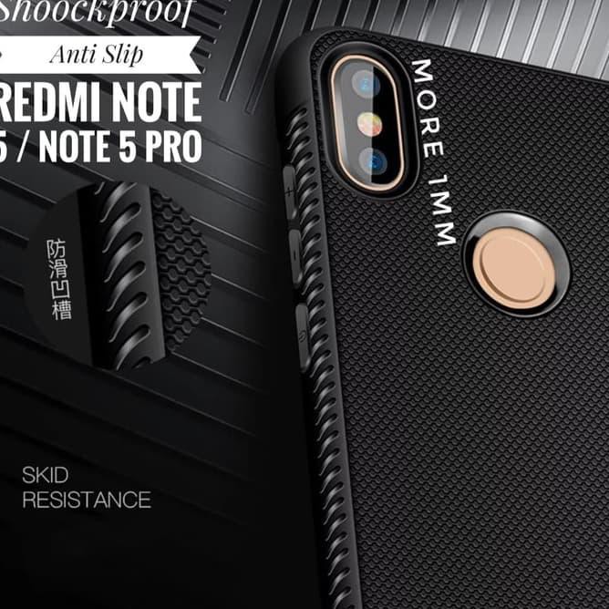 Shockproof Anti Slip Slim Black Matte Case Xiaomi Redmi Note 5 Pro - Dongker New Hokyti