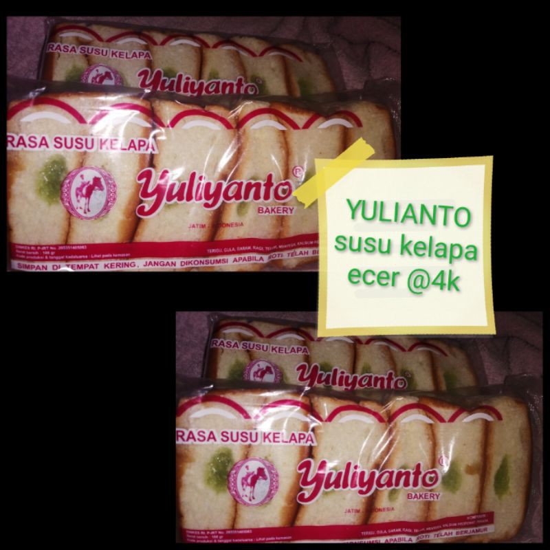 

ROTI YULIANTO KELAPA SUSU 10 PCS