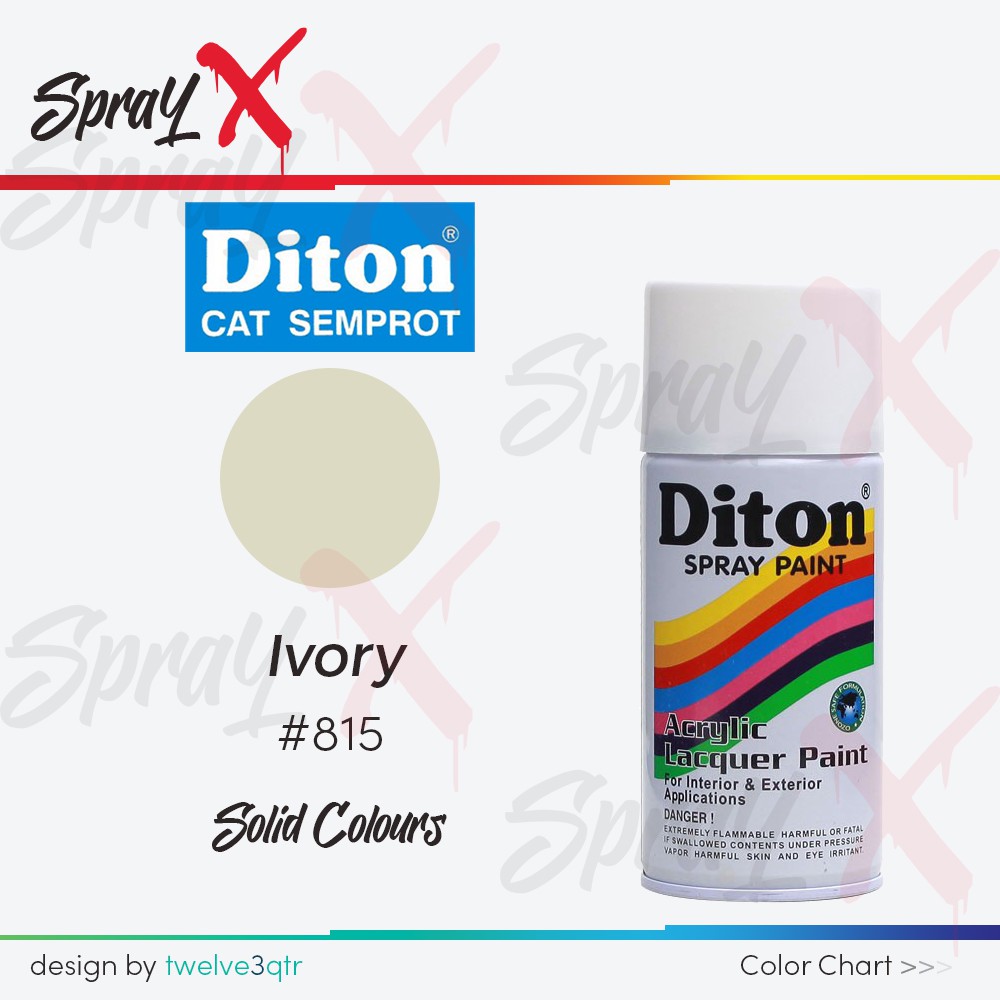 DITON SOLID IVORY 815 / PUTIH GADING #815 300ML - SPRAY PAINT / PYLOX / PILOX