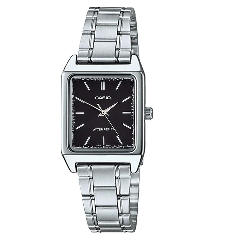 Jam Tangan Wanita terbaru Stainless Steel Strap CASI0 Silver V007,  FREE BOX DAN BATRAI, COD