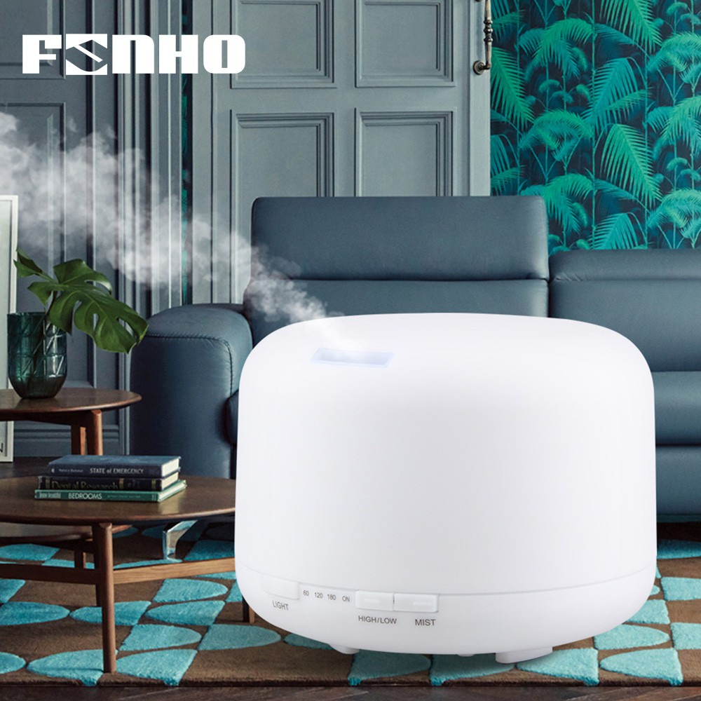 500 ML humidifier aroma diffuser ultrasonik semprot minyak esensial diffuser pembersih udara lampu malam