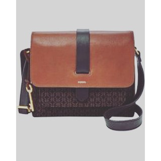  FOSSIL  KINLEY CROSSBODY BLACK BROWN Shopee  Indonesia