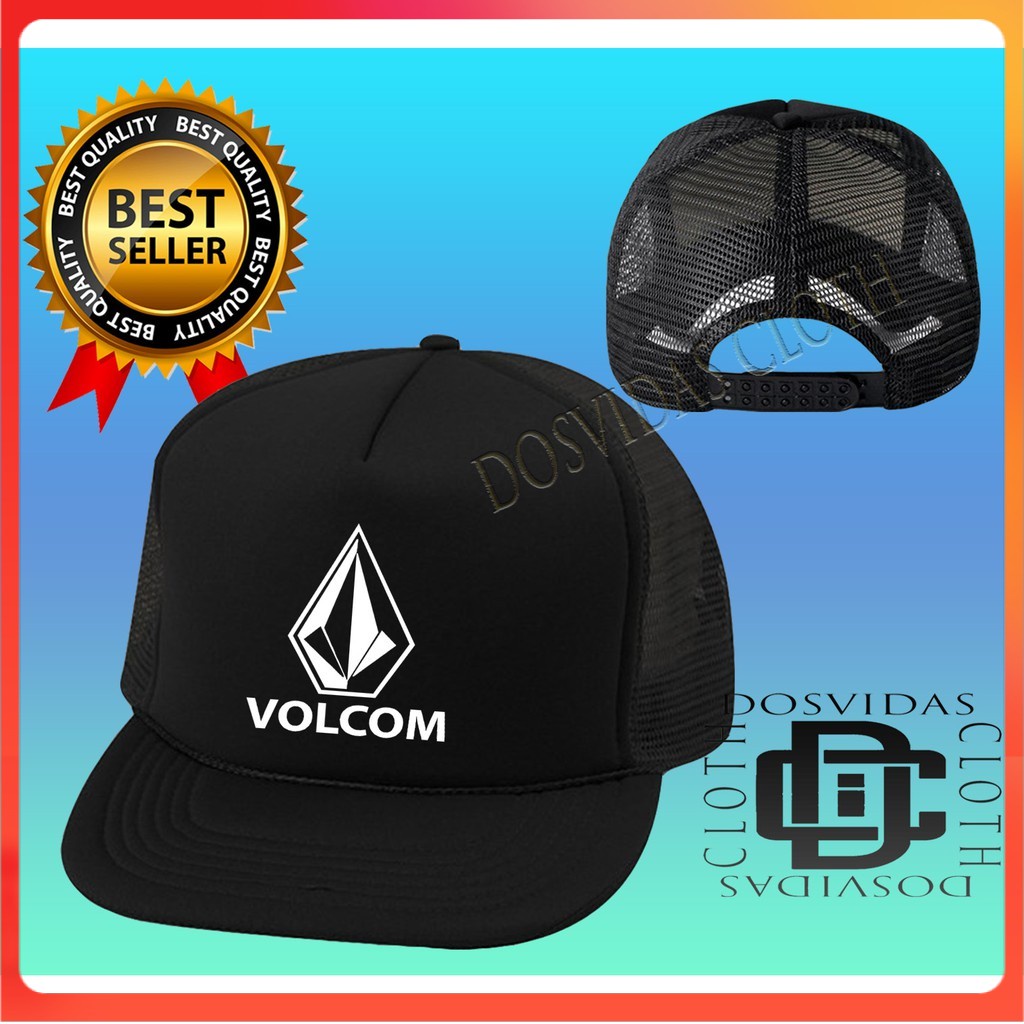 BERKUALITAS Topi Trucker Jaring VOLCOM STONE Keren Pria Wanita VOLCOM COD