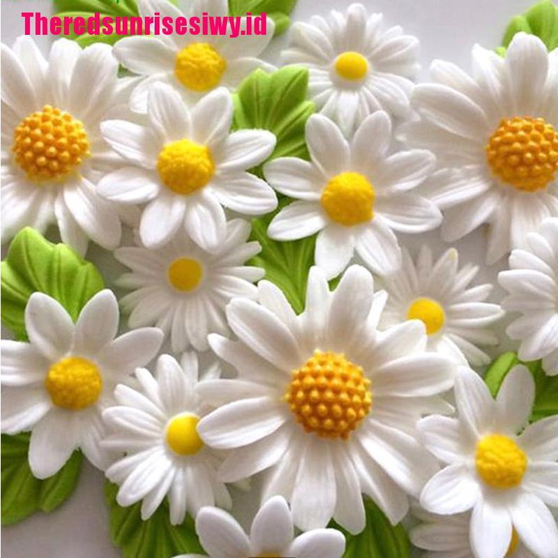 Cetakan Kue Bentuk Bunga Daisy Bahan Silikon Untuk Dekorasi Pernikahan