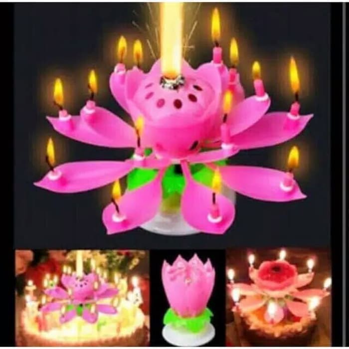 Lilin Ulang Tahun Lilin Teratai Lotus Magical Candle