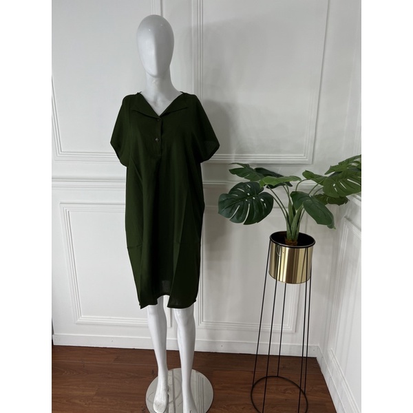 DASTER PENDEK SEBETIS RAYON MOTIF KEKINIAN VIRAL DASTER DEWASA PAKAIAN WANITA KEKINIAN LUCU-oliv green