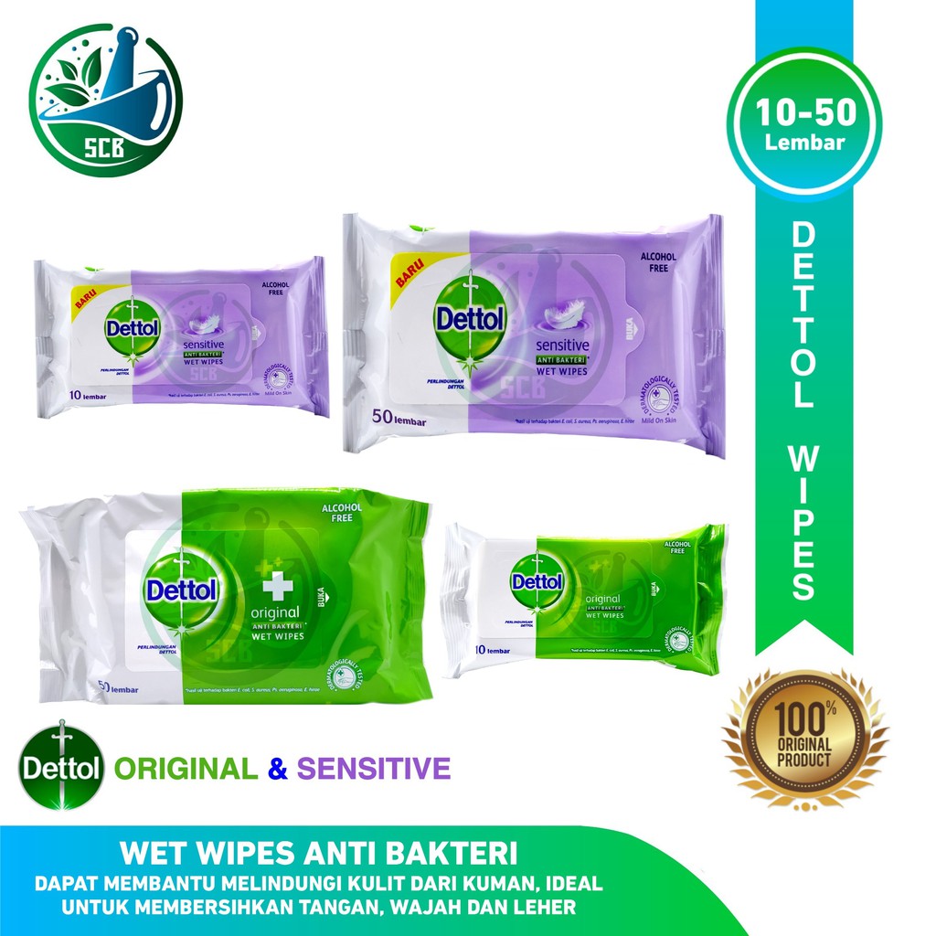 Dettol Anti Bakteri Wet Wipes - Tissu Basah Dettol Varian