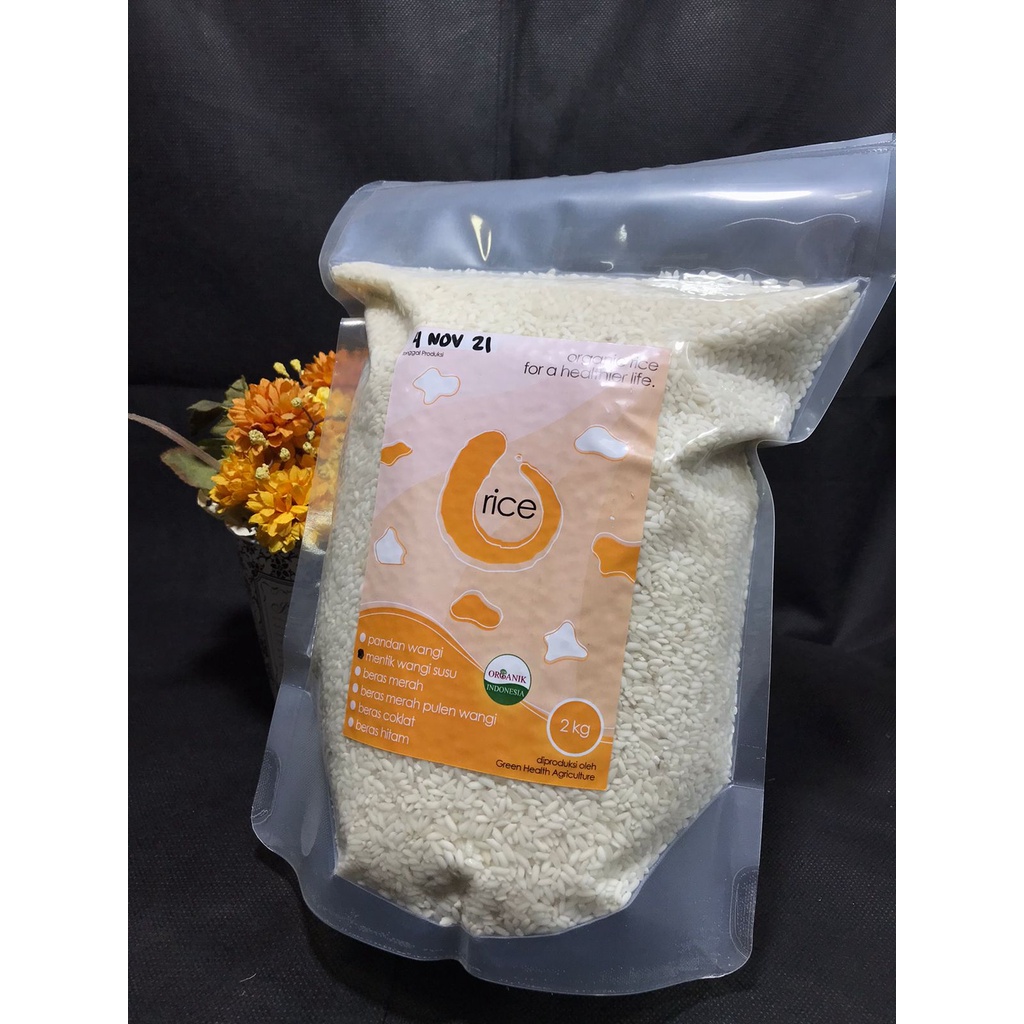 

Beras Mentik Wangi Susu Organik 2kg Vacum