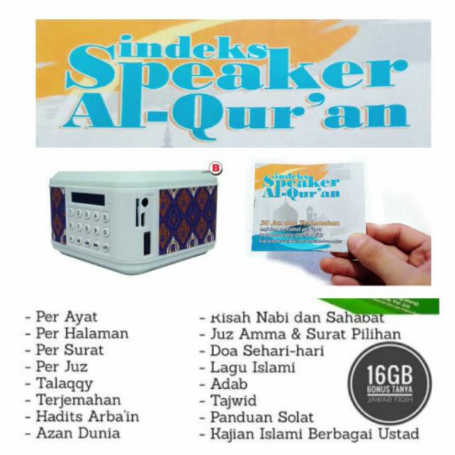 Paket speaker advance tp600 micro sd 30juz murottal alquran lengkap per ayat per juz per halaman