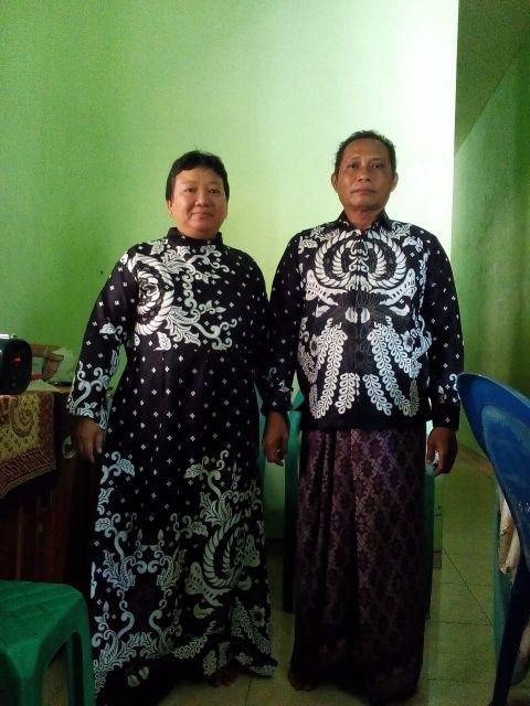 Big Size Jumbo Size Fit Xxl Ld 110 Cm Couple Batik Model Gamis Warna Hitam