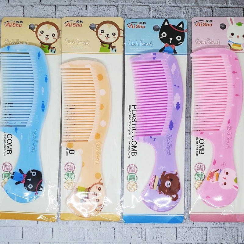 Sisir Rambut Import Fancy Karakter/AISHU Sisir Rambut Karakter Gagang / Hair Comb / Sisir Fancy Rapat Lucu