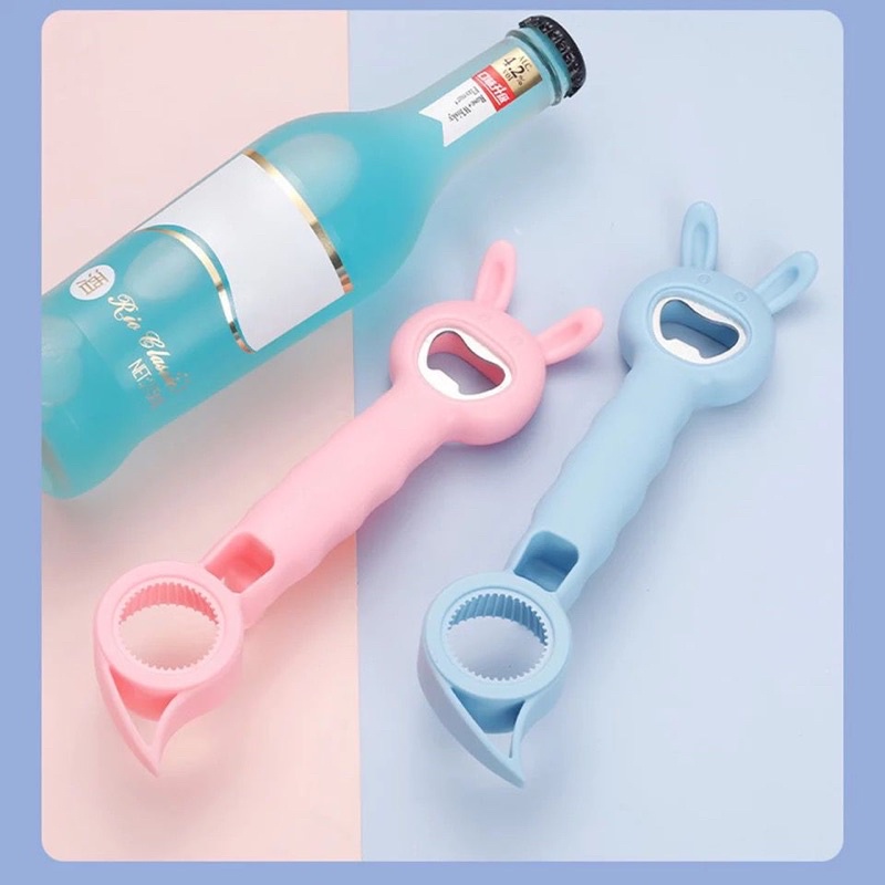 BOTTLE OPENER 4 IN 1 / ALAT PEMBUKA TUTUP BOTOL KALENG MULTIFUNGSI MOTIF LUCU JRW0083