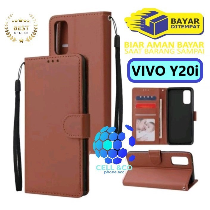 Flip cover VIVO Y20i Flip case buka tutup kesing hp casing flip case leather wallet