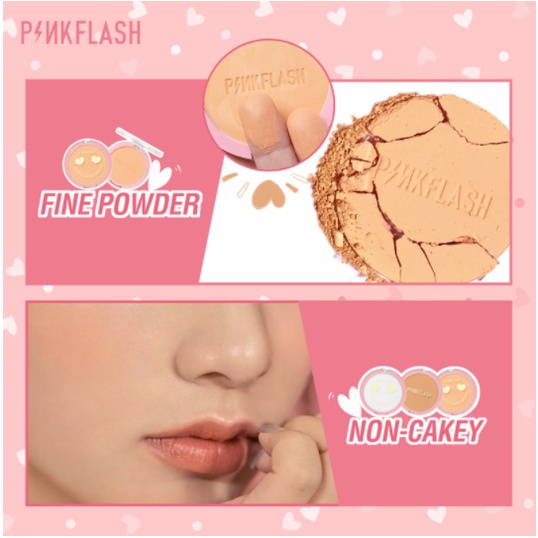 PINKFLASH #OhMySelf Long-lasting Matte Pressed Powder - Bedak Padat Makeup Wajah