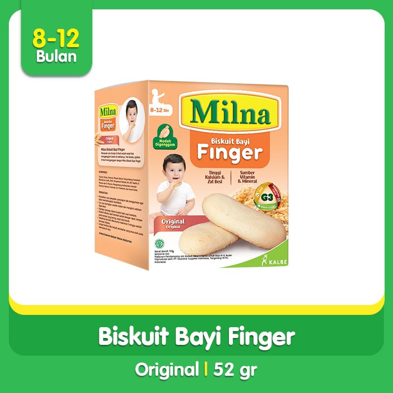 Milna Biskuit Bayi Finger Original 52gr Biskuit Bayi Biskuit MPASI Cemilan anak