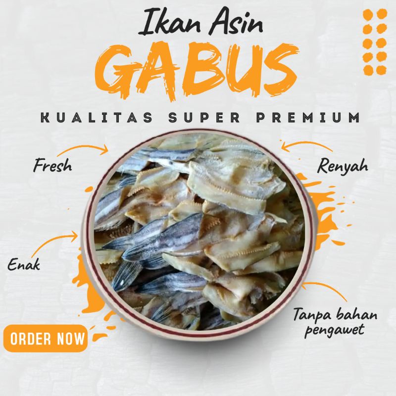 

Ikan Asin Gabus Kualitas Super Premium