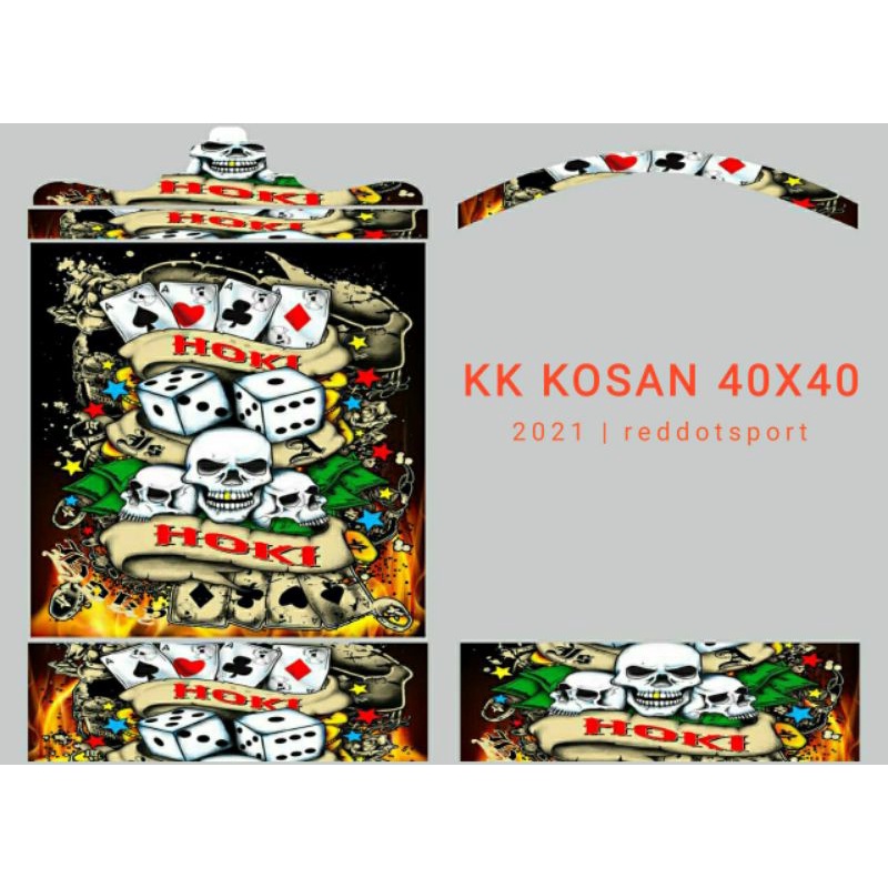 Stiker Decal Sangkar Kosan uk 40x40 motif Dadu