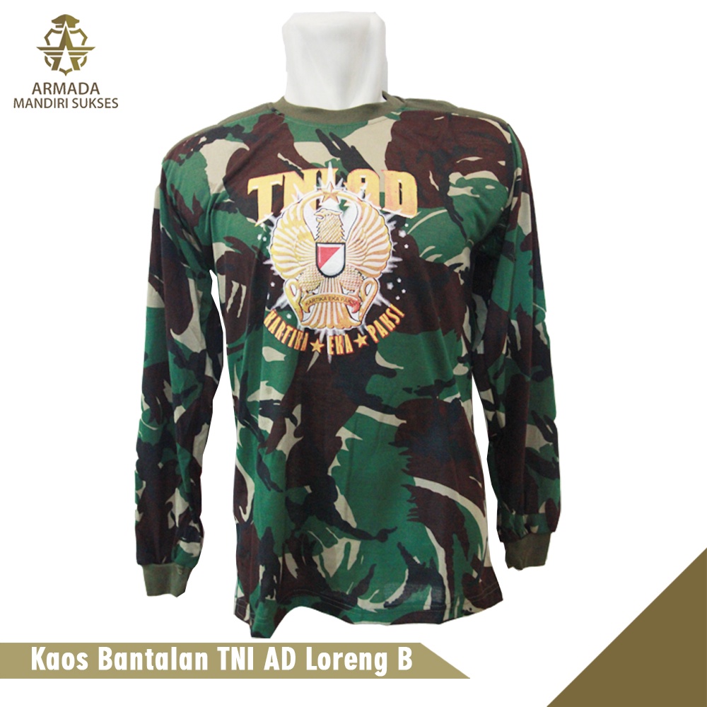 Kaos Bantalan TNI AD Loreng Gambar - Kaos Bantal TNI AD