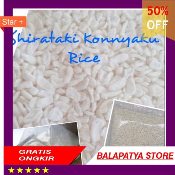 

40 OFF KHUSUS HARI INI !!! Beras Shirataki Rendah Kalori 500gr Low Carbs Konnyaku Rice