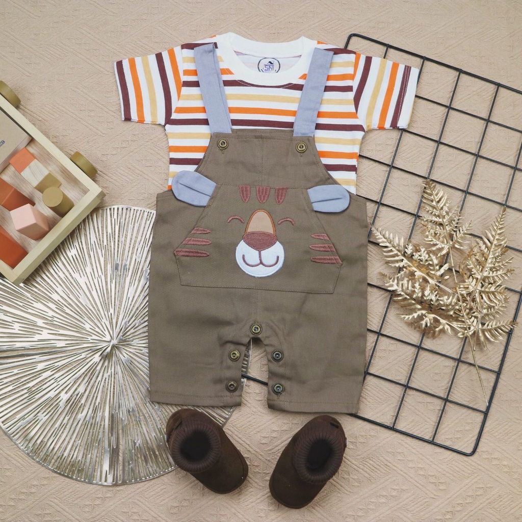 BARU! LIK002 - 2in1 Overall fashion bayi cowok laki-laki baju kodok Pergi Jalan Casual