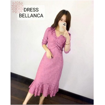 Baju Dress Full Brukat Remaja Dewasa Wanita Terbaru Premium / Dress Pesta Natal Imlek Kekinian Dress