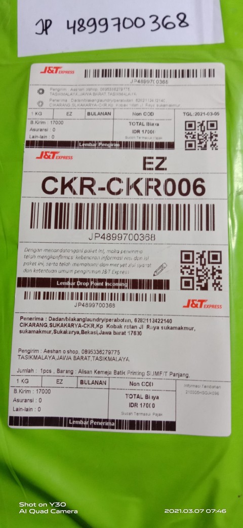 Kemeja Batik Panjang Alisan Slim Fit 10617