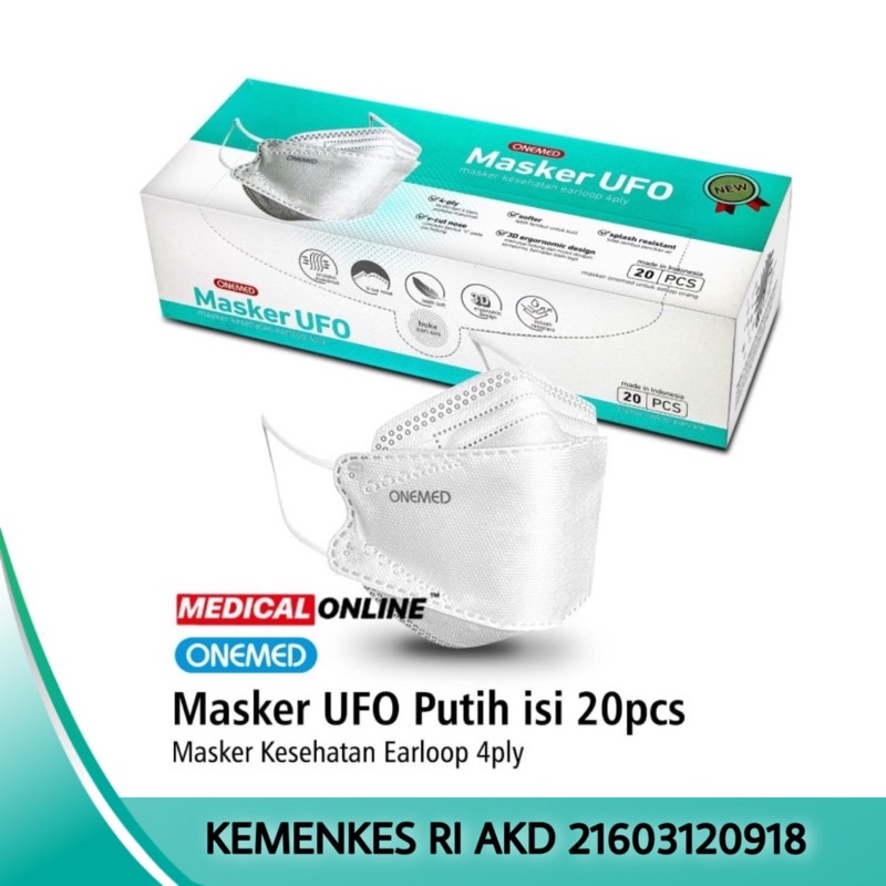 MASKER UFO ONEMED 4 PLY MASKER MEDIS CONVEX MEDICAL ONLINE MEDICALONLINE