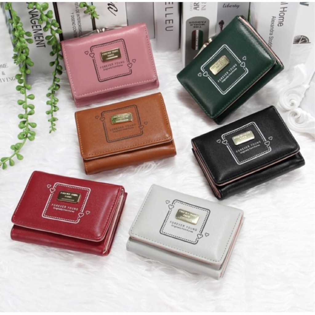 ( Fy ) COD Dompet import Dompet Wanita mini dompet Lipat mini Cantik Dompet Import Real Pict C11