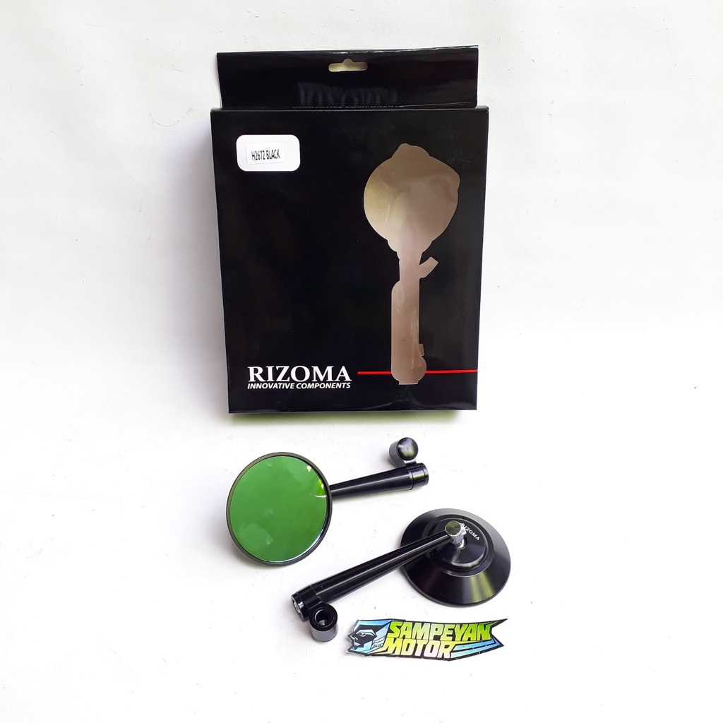 Kaca Spion Sepion Bulat CNC Rizoma H2672 Hitam Spion Jokowi