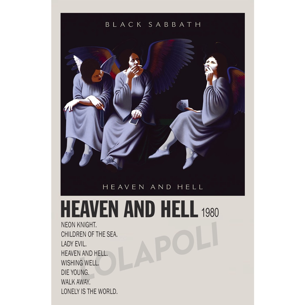 Poster Cover Album Heaven &amp; Hell - Black Sabbath