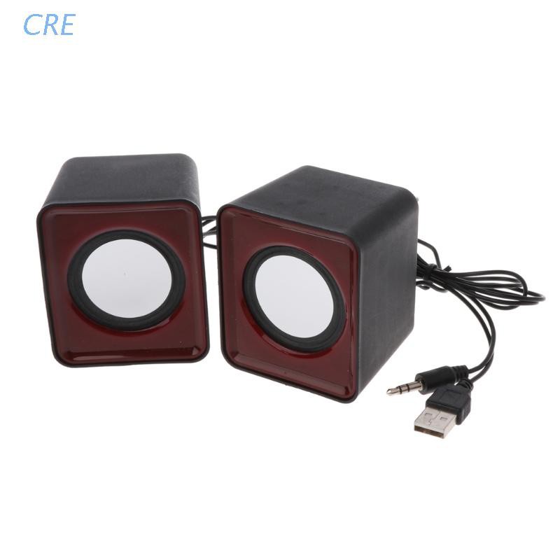 Cre Speaker Multimedia Mini Usb 2.0 Warna Acak Untuk Laptop / Pc / Mp3