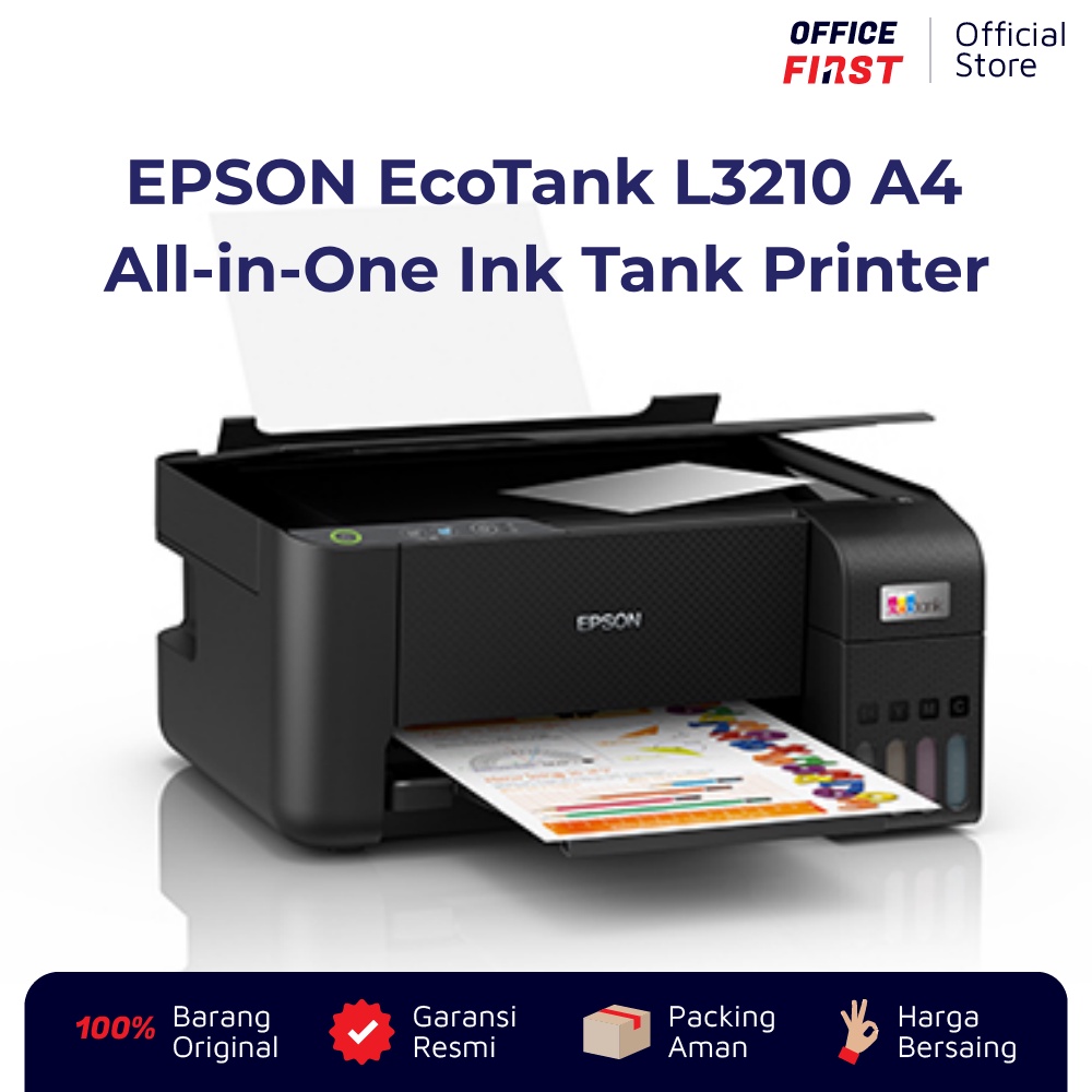 Printer EPSON EcoTank L3210 A4 - All in One - Ink Tank - Garansi Resmi