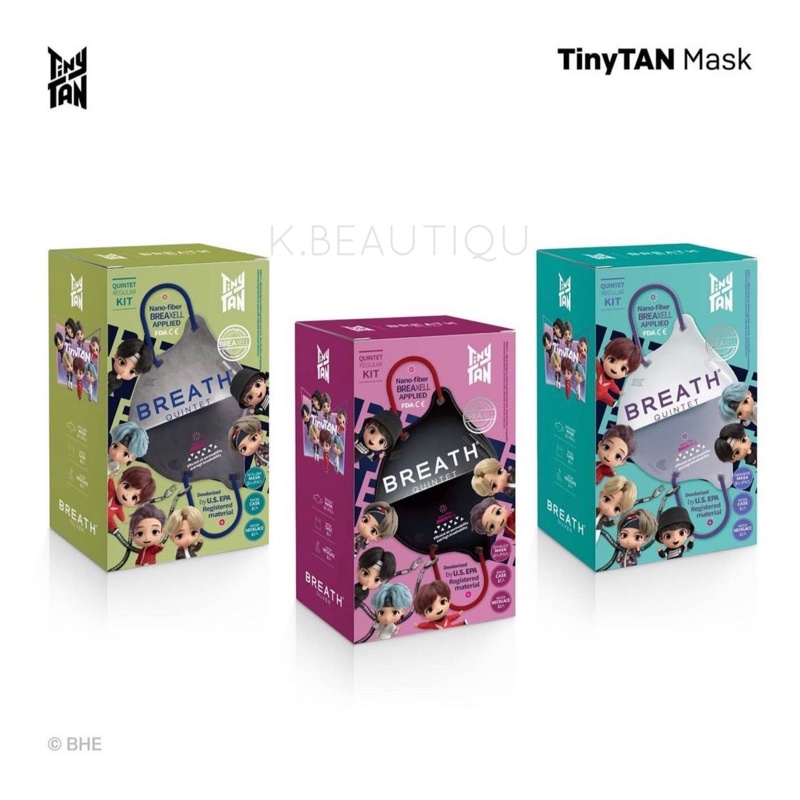 BTS Breath TinyTan Mask Quintet Kit