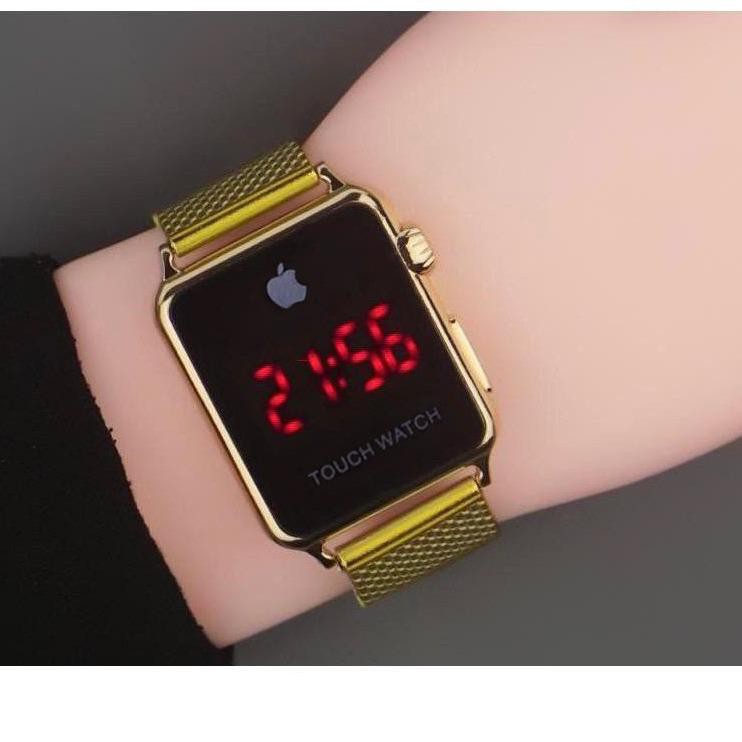 ☆지30184✻இ BAJ JAM TANGAN PRIA WANITA I DIGITAL APPLE WATCH RUBBER ELEKTORNIK TOUCH MAGNET LED AP022